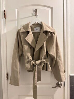 Mango Short Trench Coat with Belt